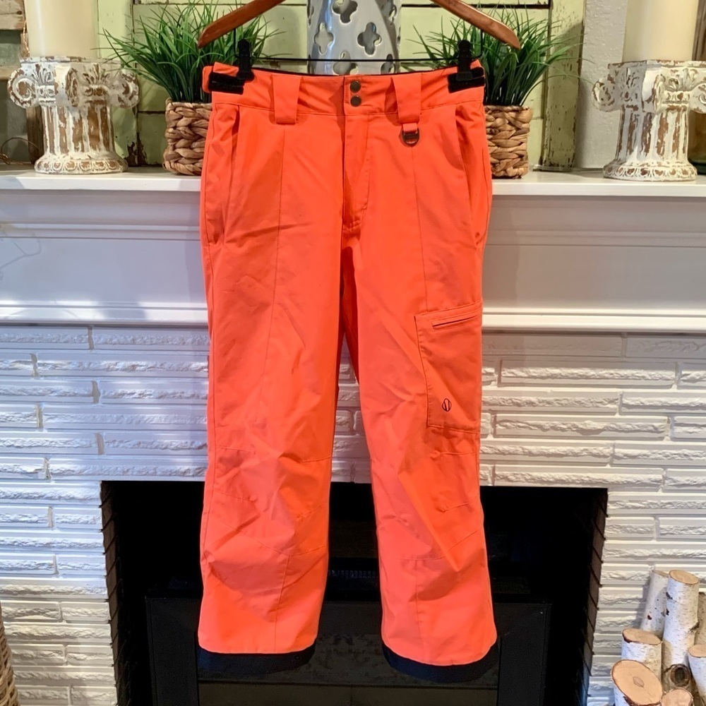 Sunice 3M Thinsulate Boys Bright Orange Snow Pants with Pockets Gaitors Size 14